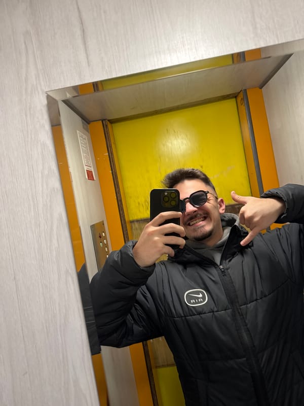 Man Takes Morning Selfie in Sofia Elevator