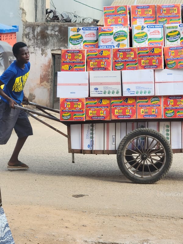 Daily street commerce documented in Maiburiji, Nigeria marketplace