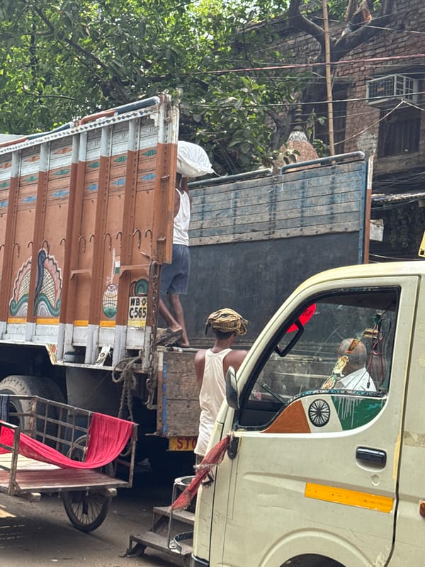 Morning street commerce activity observed across Kolkata