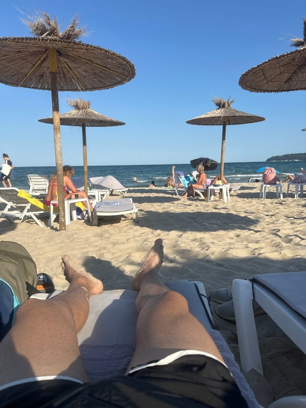 Lazy summer afternoon on a crowded Varna beach