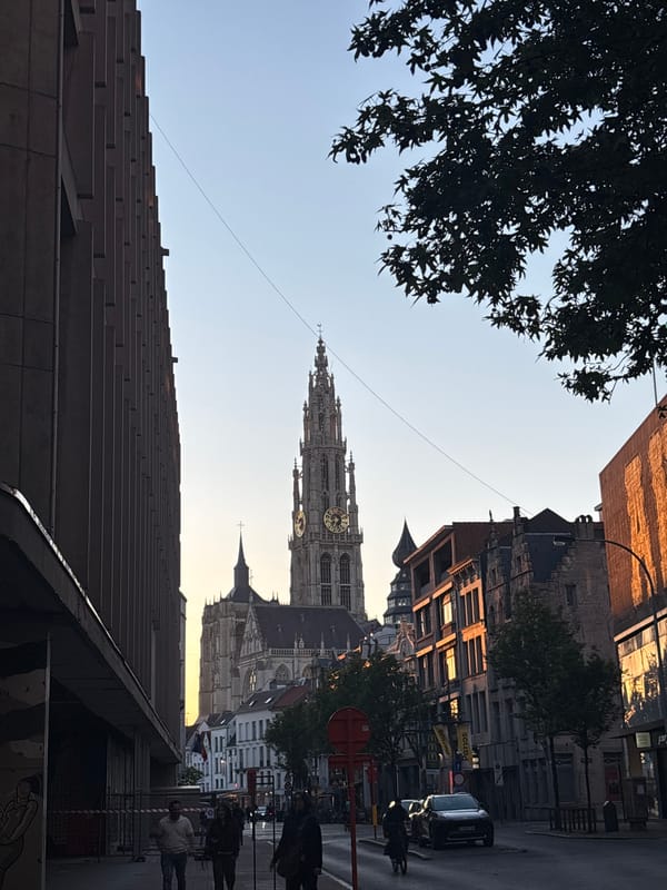 Golden hour street scenes captured across central Antwerp