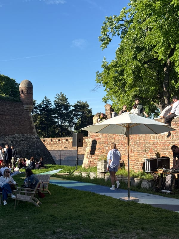 Belgrade resident documents spring afternoon across fortress and city streets