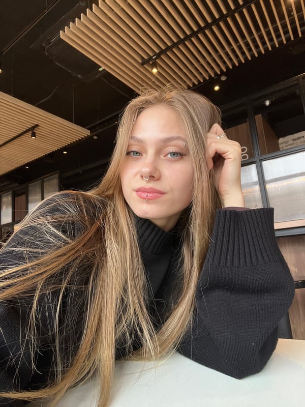 Portrait photo taken of blonde woman in Chaikovsky