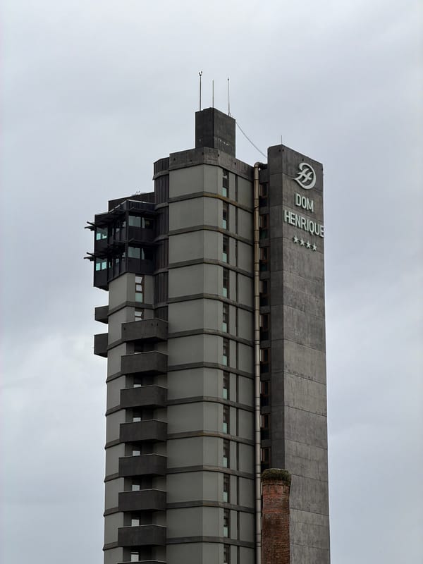 Hotel Dom Henrique photographed from street level in Porto