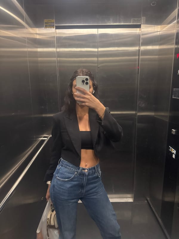 Person takes elevator selfie in Kiryat Yam, Israel