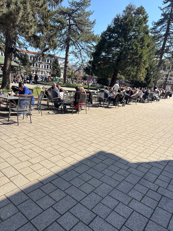 Community gatherings observed across Etropole town center Sunday morning