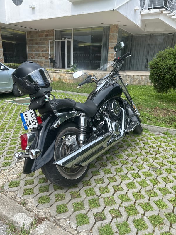 Motorcycles and mountain bikes parked up in Obrochishte