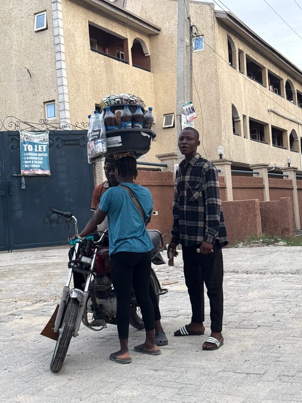 Two people spotted on street in Igboefon, Nigeria