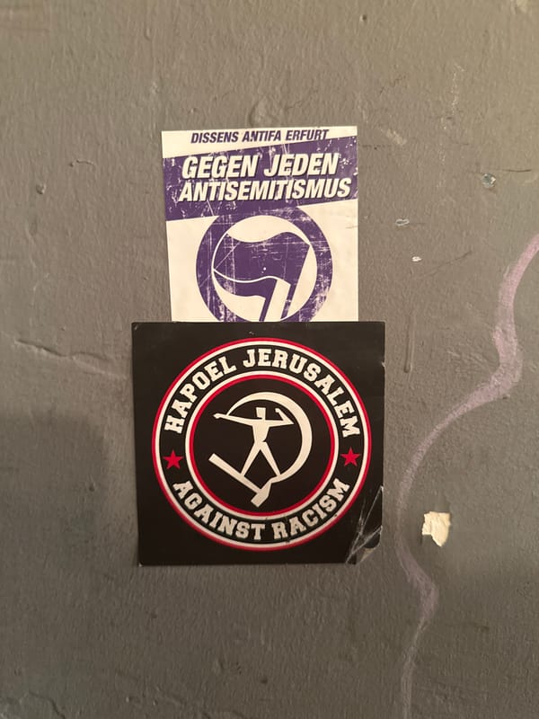 Anti-Nazi stickers spotted on Jerusalem wall