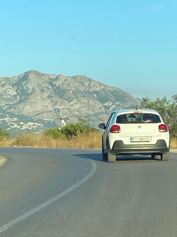 Coastal roads and Adriatic views around Dubraljevina, Montenegro