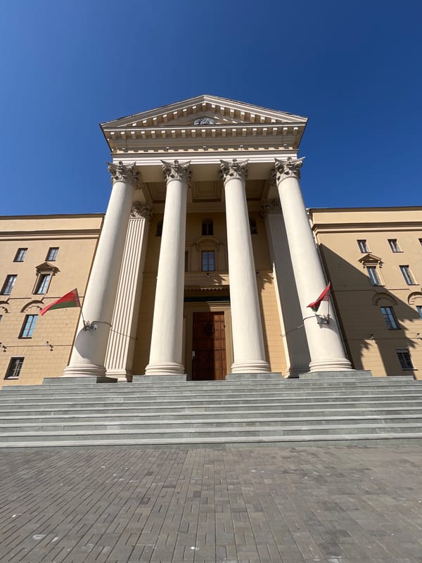 Palace of Republic landmark documented in Minsk, Belarus