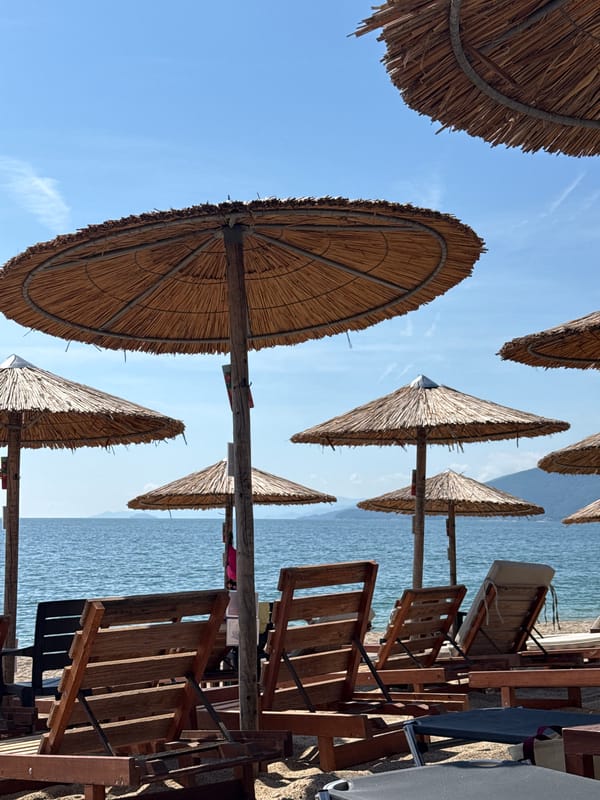 Early morning beach scenes captured at Nea Vrasna, Greece