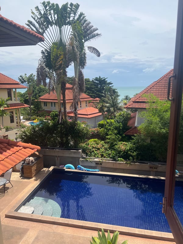 Inside and out at a Ko Samui villa, pool and all