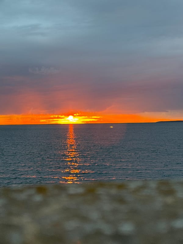 Sunset hour on Tallinn's Baltic waterfront