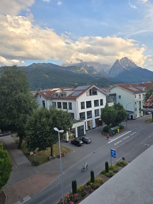Street, rooftop, and alpine views across Garmisch-Partenkirchen