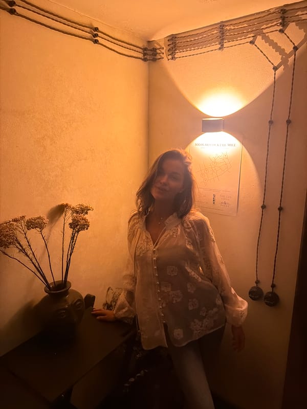 Woman poses for indoor portrait photo