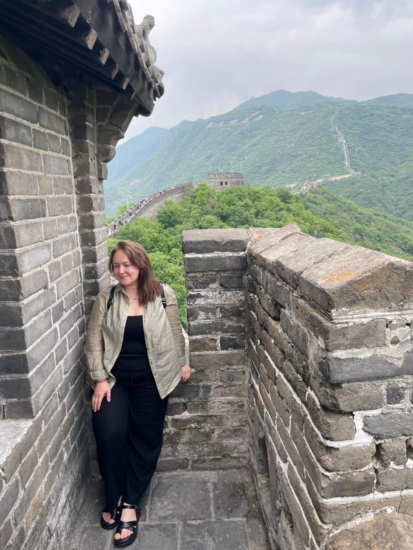 Early morning tourists visit Great Wall in Huairou District