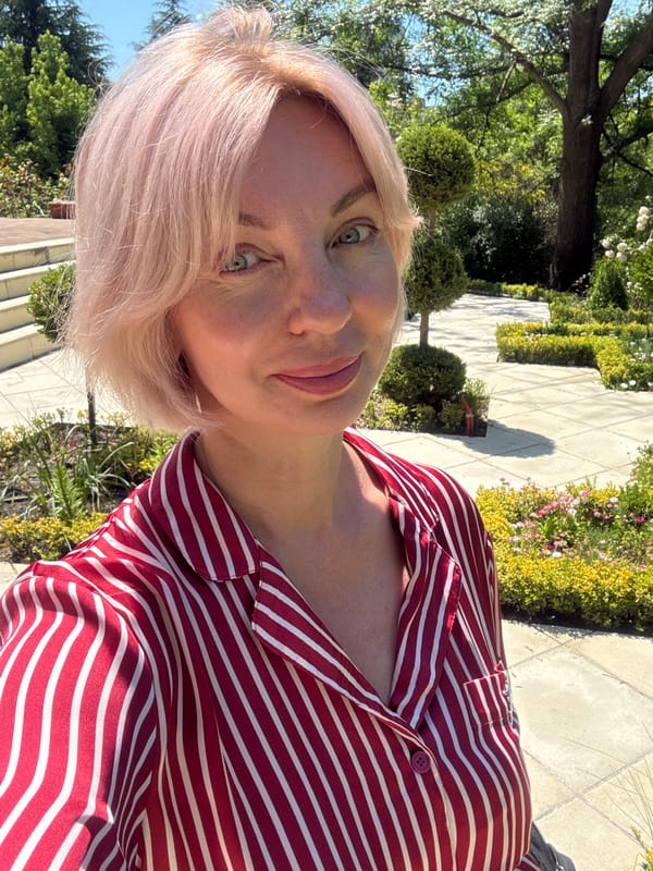Woman documents early morning exploration of Sochi parks and landmarks