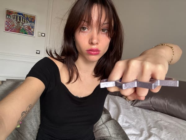Young woman photographed in indoor selfie in Barcelona
