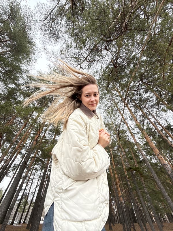 Woman photographed during early morning moments in Chaikovsky residence