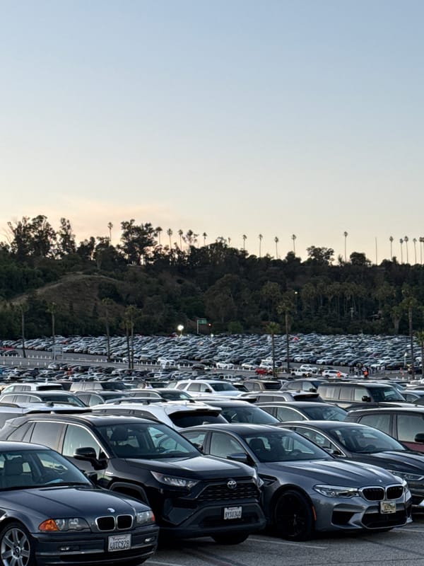 Late night parking lot scene documented in Los Angeles