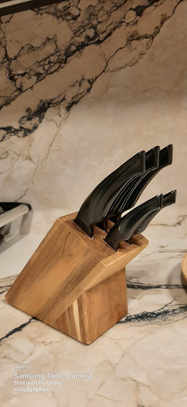 Kitchen items documented in Dubai residence during midday