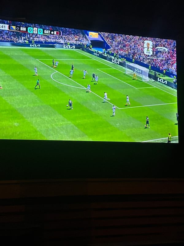 Watching Bosnia vs Qatar at a Dar es Salaam bar