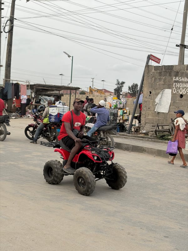 Urban street life documented in Nigerian towns Thursday evening