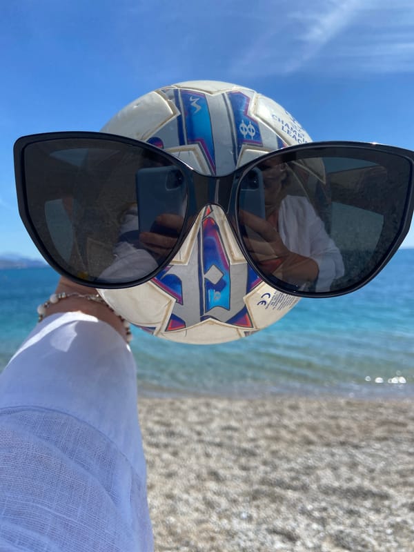 Beachgoer enjoys morning at Prijevor, Montenegro