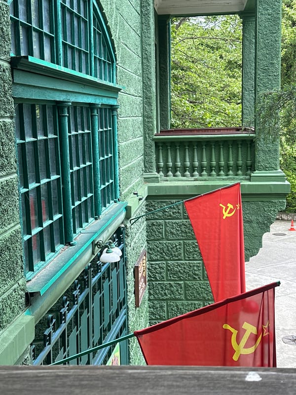Tourist documents Stalin memorial exhibits in Sochi museum complex