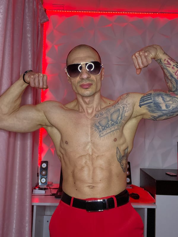 Tattooed man poses for fitness photoshoot in Pleven