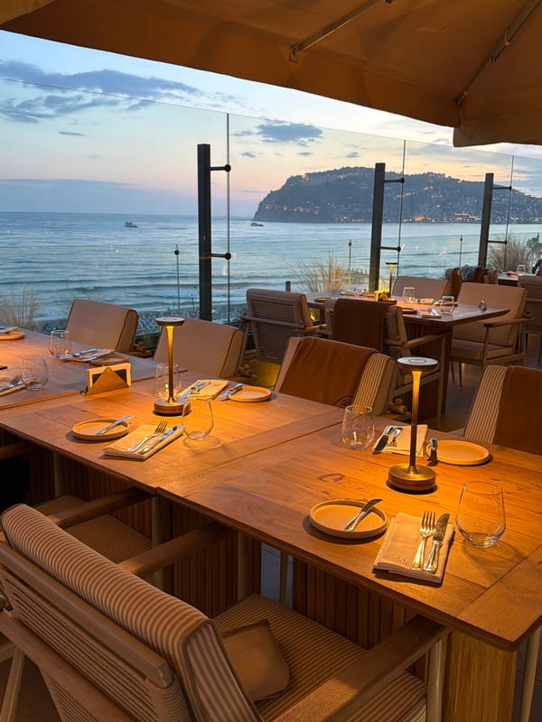 Restaurant dining area captured in coastal Alanya, Turkey