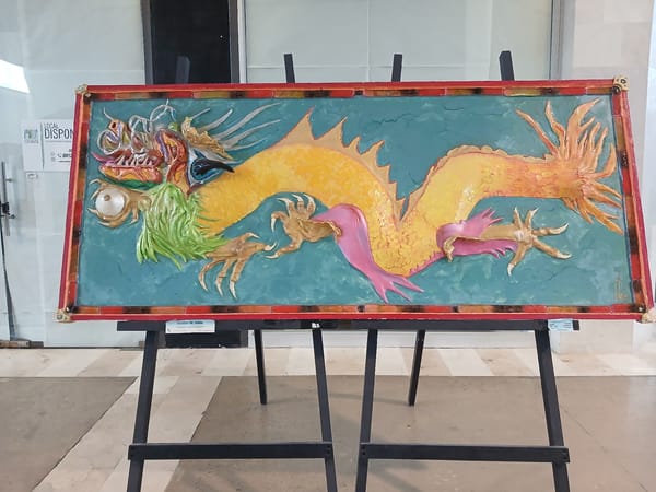 Colorful dragon artwork spotted in Pampatar, Venezuela