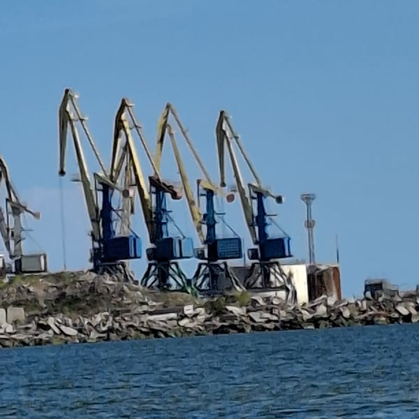 Beach day memories captured along industrial waterfront area