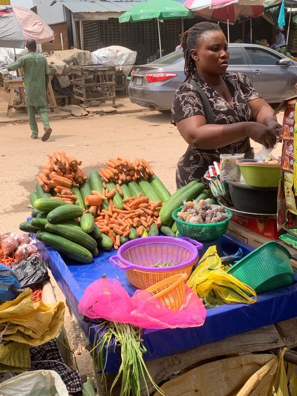Daily marketplace life documented in Shagamu, Nigeria