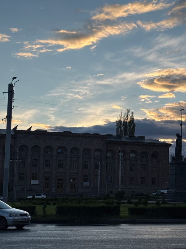 Cloudy afternoon weather observed in Gyumri, Armenia