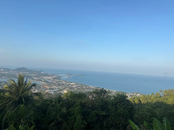 Panoramic coastal view documented from Ko Samui, Thailand