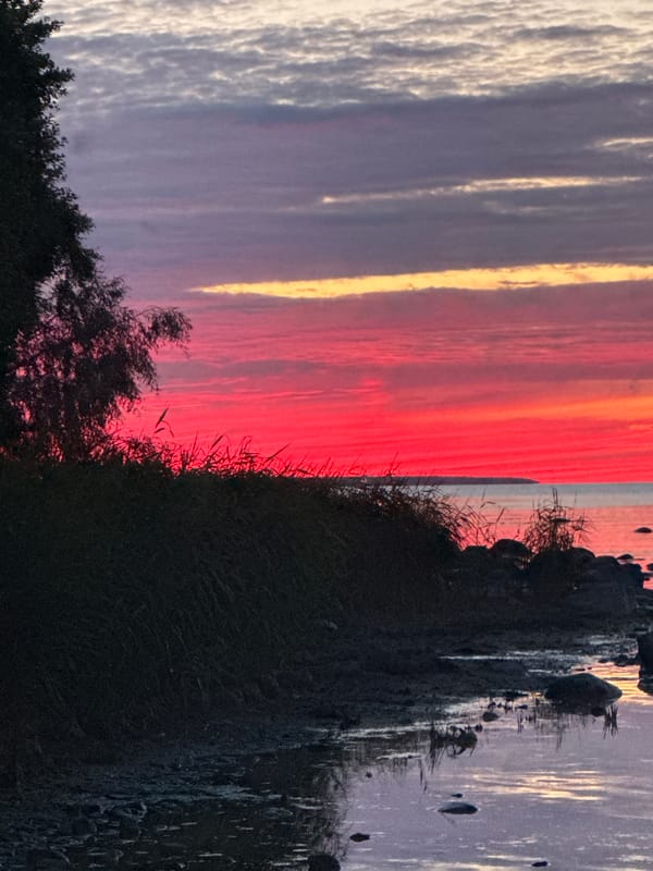 Baltic sunset from the Tallinn shore, multiple angles