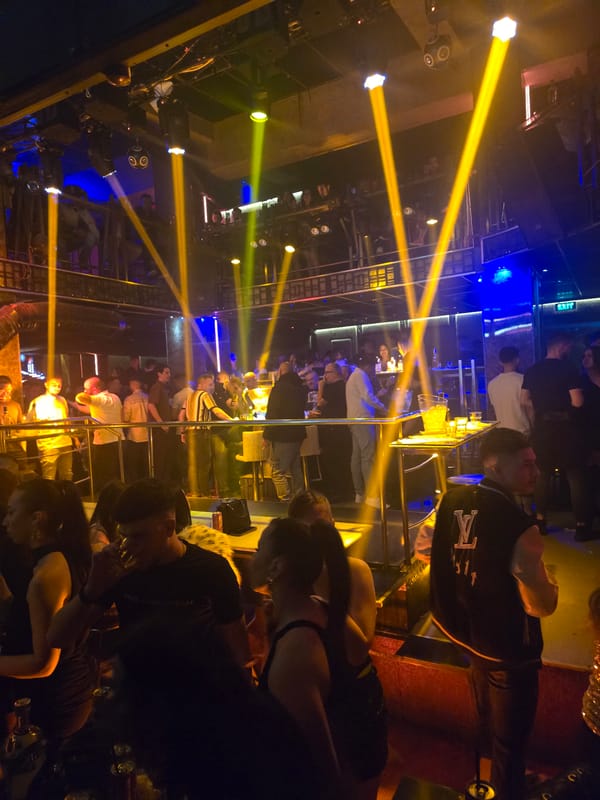 Crowded nightclub scene captured in Smolyan, Bulgaria