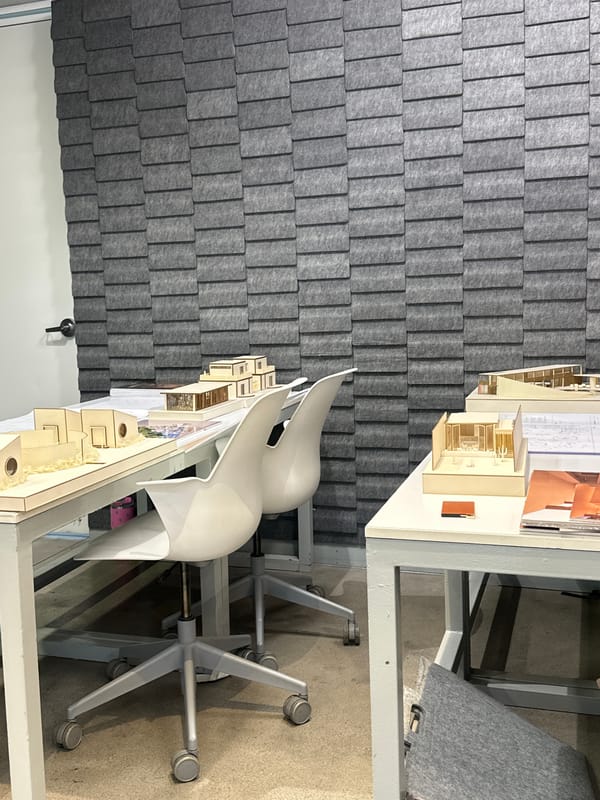 Architecture students review designs at Mexico City studio