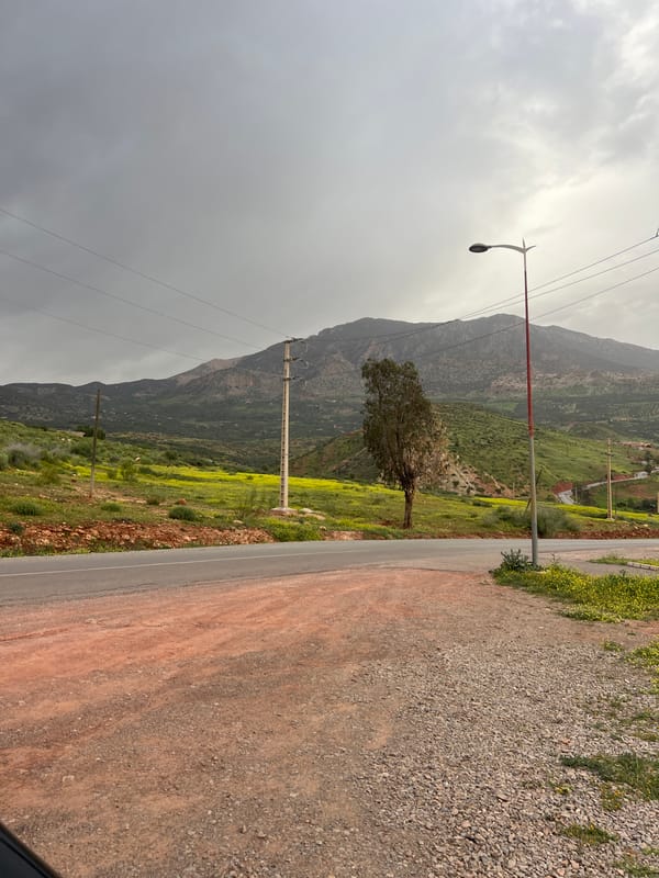 Vehicle journey documented through rural Ouaouizert, Morocco
