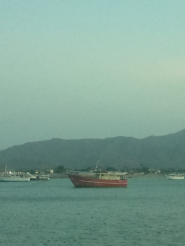 Evening coastal scenes documented in Juan Griego, Venezuela bay