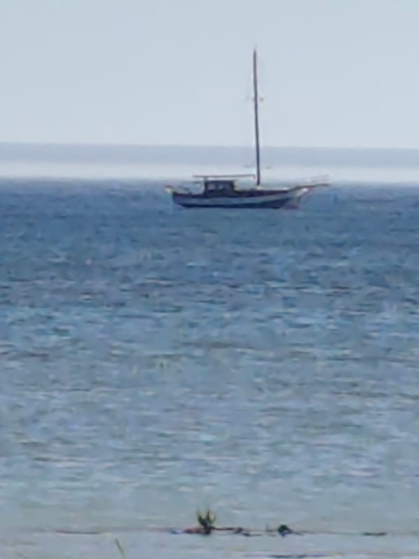 Aktau's Caspian coastline on a calm July afternoon
