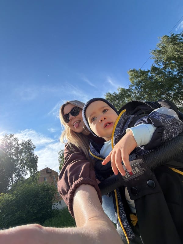 Family outing documented in Chaikovsky, Russia