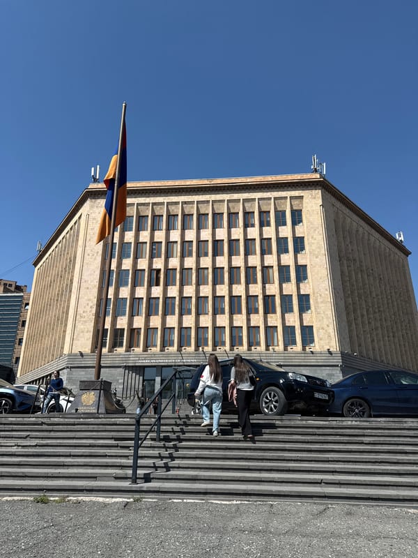 American University of Armenia building photographed in Yerevan