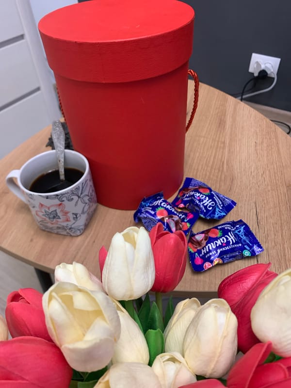 Still life photography session documents tulip arrangements in Belarus