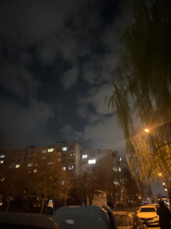 Evening street scenes and residential life documented across Sofia