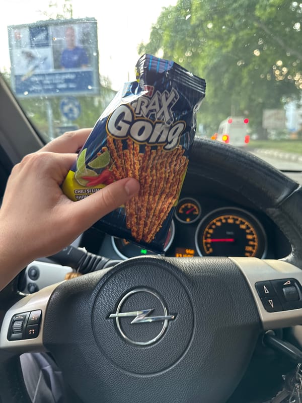 Driver documents brief journey through Asenovgrad streets from car interior