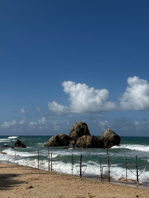 Quiet fishing beaches along Sri Lanka's southern coast