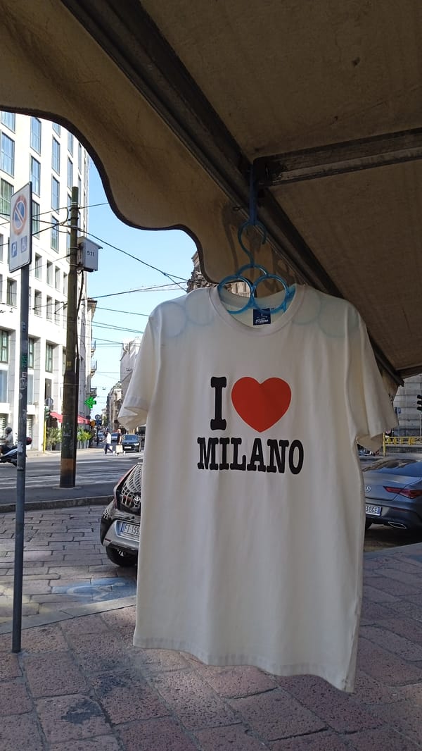 Summer afternoon on the streets of central Milan